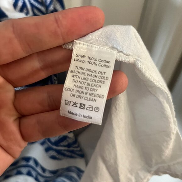 1012 NEVER A WALLFLOWER  Women's High Neck Dress Size Small Color Blue White - Picture 7 of 9